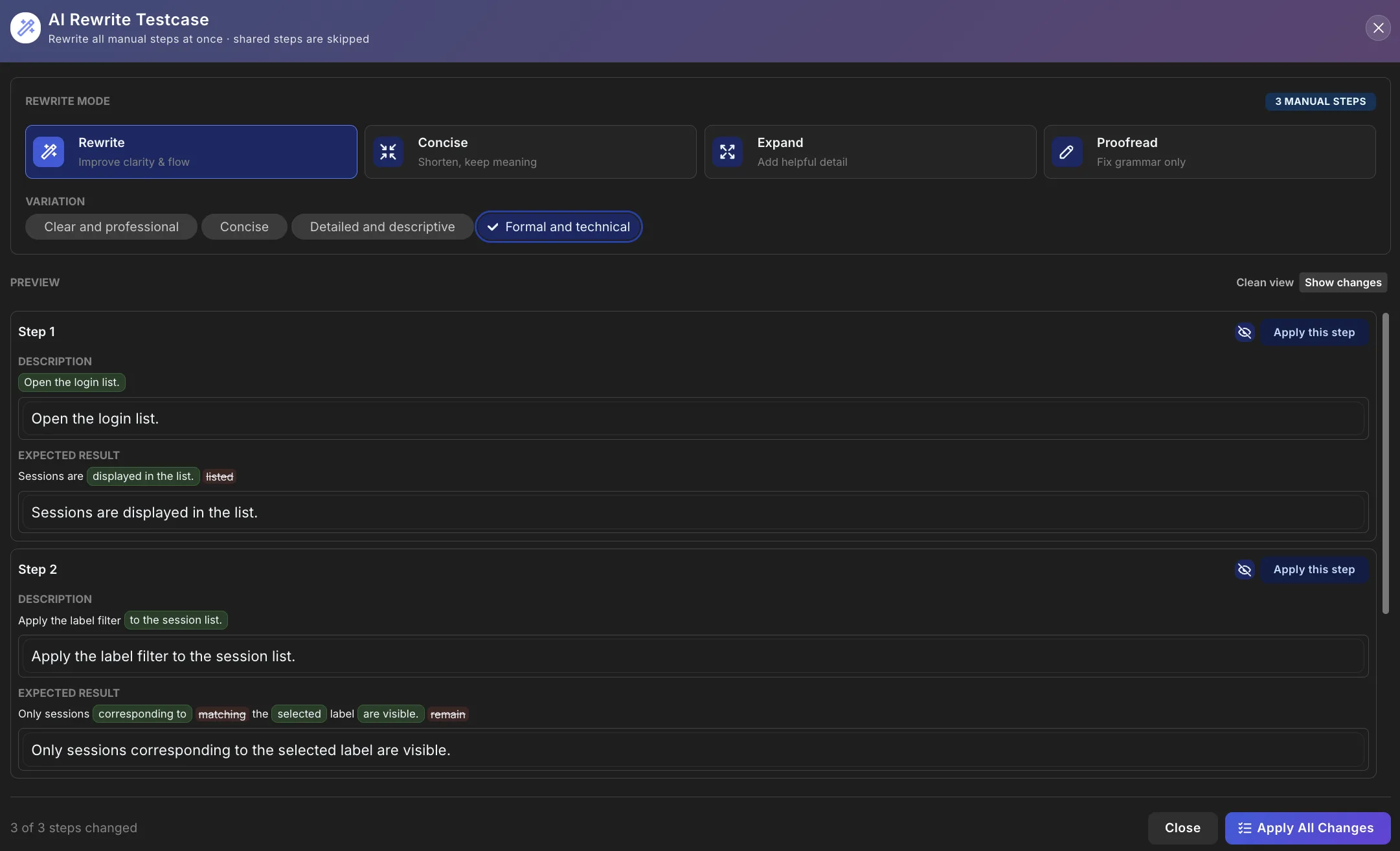 AI test-case assist